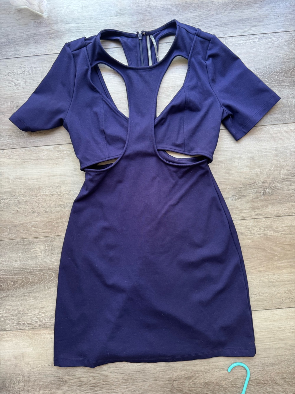 Anthropologie Deep Navy Cutout Dress